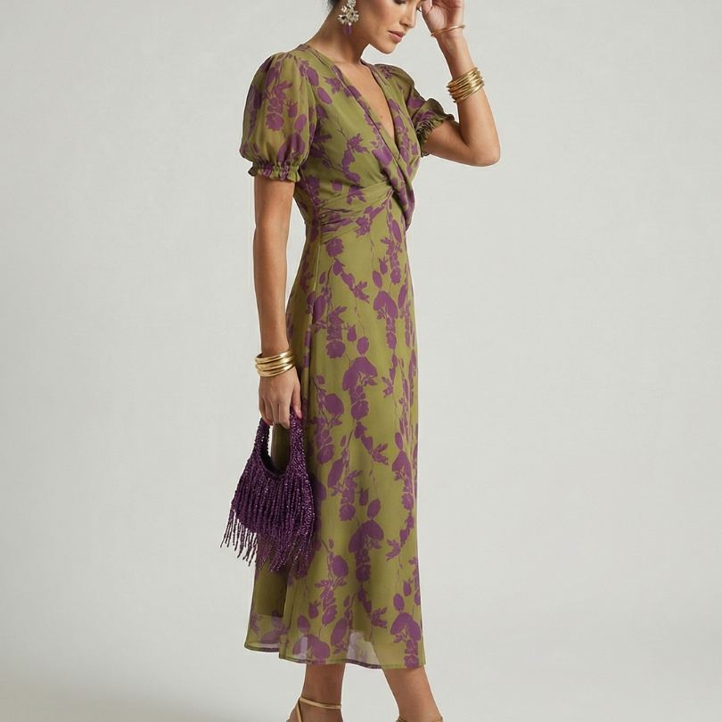 Marine | Relaxed Floral Midi Dress