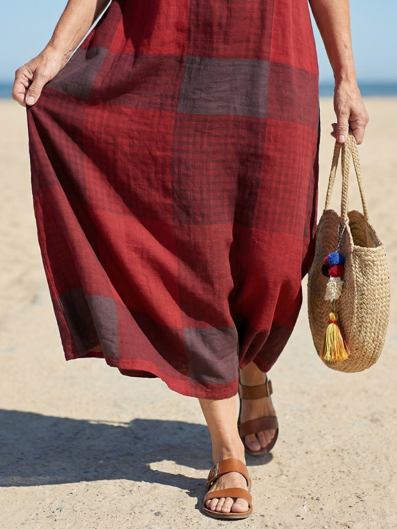 Velney | Relaxed Line Midi Dress