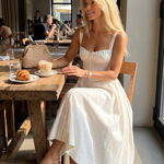 Milmae | Sleeveless Structured Bodice Midi Dress