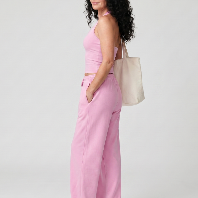 Valmae | Sleeveless Scoop Neck Top And Wide Leg Pants Set