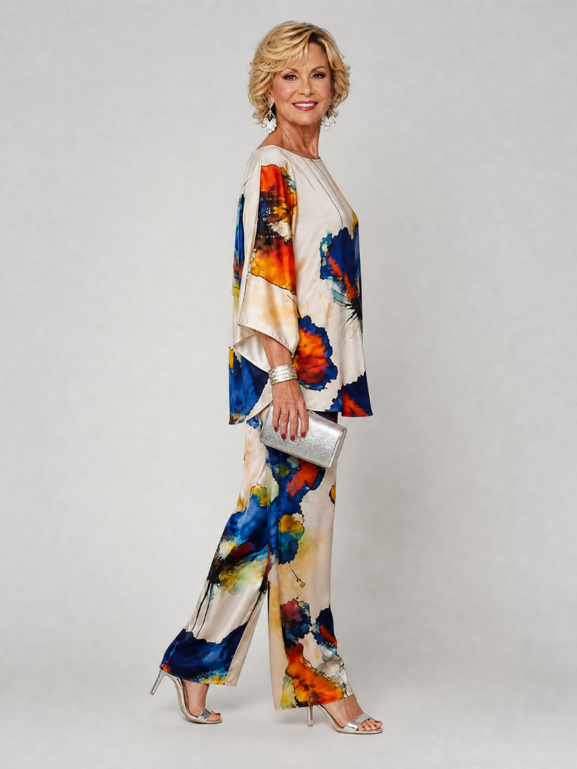 Milnia | Floral Two Piece Pant Set