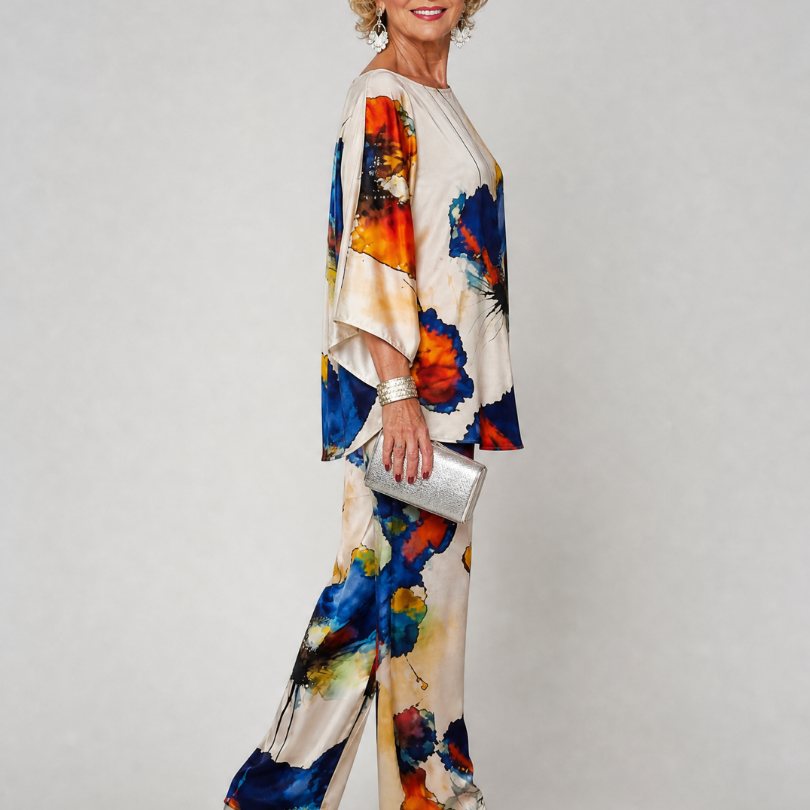 Milnia | Floral Two Piece Pant Set
