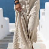 Isasette | Sleeveless Button Front Hooded Maxi Dress