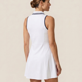 Marlyn | Sleeveless Zip Collar Tennis Dress