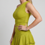 Faewyn | One Shoulder Crop Top And Ruffle Hem Mini Skirt Set