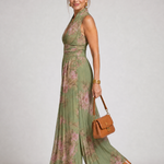 Dorina | Pleated Floral Wide Leg Jumpsuit