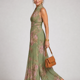 Dorina | Pleated Floral Wide Leg Jumpsuit
