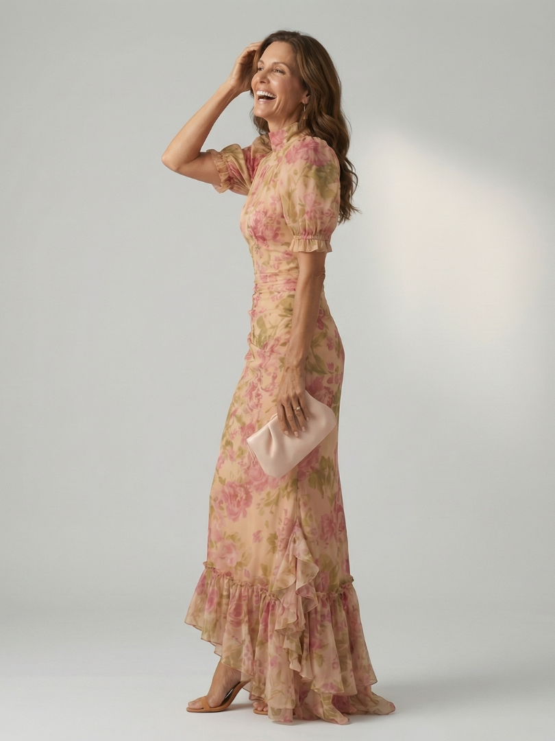 Gretawen | Gentle High Neck Maxi Dress