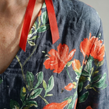 Theasette | Calm Drape Floral Midi Dress