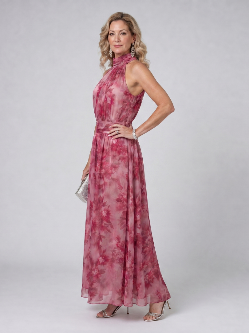 Corla | Soft Halter Neck Midi Dress