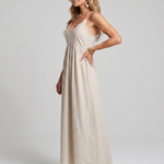 Esmessa | Spaghetti Strap Flowing Skirt Midi Dress