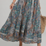 Wila | Sleeveless Paisley Print Midi Dress