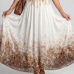 Mirabeth | Pleated White Midi Dress