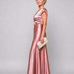 Dellora | Cap Sleeve Wrap Bodice Maxi Dress