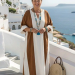 Hilania | Short Sleeve Color Block Relaxed Maxi Dress