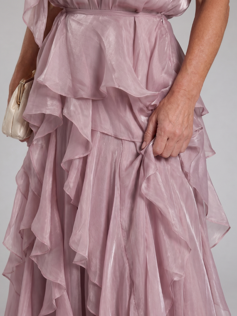 Tamsinmae | Halter Neck Ruffle Tiered Maxi Dress