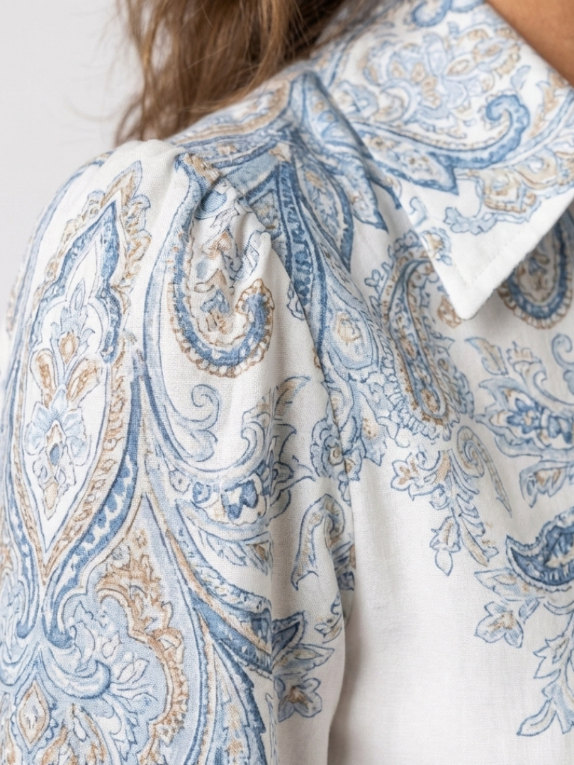 Versette | High Neck Printed Long Sleeve Maxi Dress