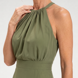 Lorthea | Halter Neck High Low Ruffle Dress