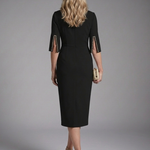 Marbelle | Split Sleeve Fitted Midi Dress