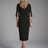 Marbelle | Split Sleeve Fitted Midi Dress
