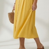 Tesbeth | Stack Button Midi Dress