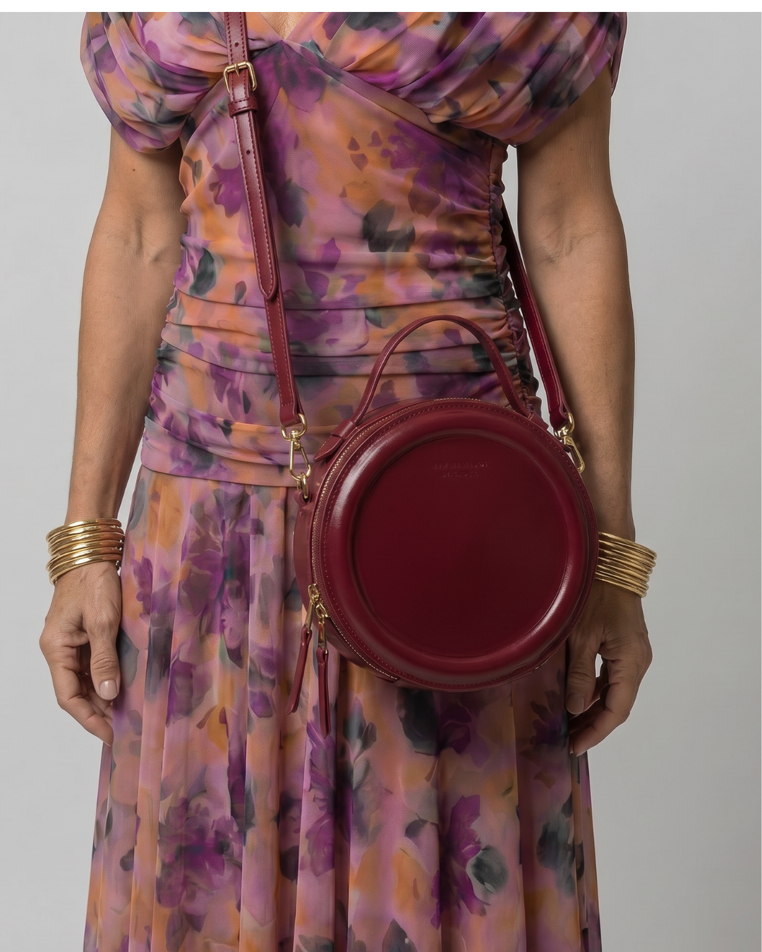 Fiolia | Round Zip Crossbody Shoulder Bag
