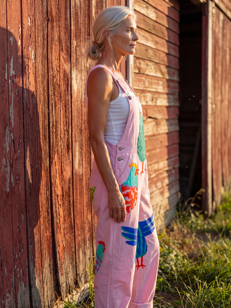 Suriney | Hen Motif Jumpsuit