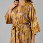 Fiossa | Floral Satin Wrap Lounge Robe