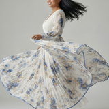 Serlia | Pleated Wrap Midi Dress