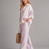 Norrose | Soft Print Oversized Shirt And Wide Leg Pants Set