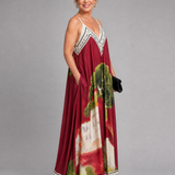 Caslyn | Scenic Print Sleeveless Flowing Midi Dress
