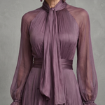 Sermae | Tie Neck Ruffle Tiered Maxi Dress