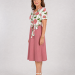 Valwen | Floral Tie Waist Midi Dress