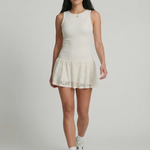 Solwynne | Sleeveless Lace Textured Tennis Dress