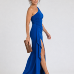Talsette | One Shoulder High Side Slit Maxi Dress