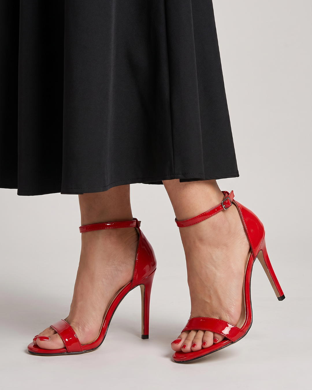 Tovalyn | Open Toe Ankle Strap Stiletto Sandals