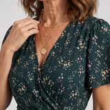 Dahrina | Floral Wrap Tie Midi Dress