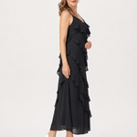 Wilda | Spaghetti Strap Layered Ruffle Detail Maxi Dress