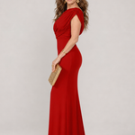 Odalora | One Shoulder Fitted Bodice Maxi Dress