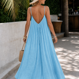 Mara | Flowing Sleeveless Strappy Relaxed Midi Dress