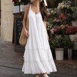 Celda | Spaghetti Strap Tiered Lace Layers Midi Dress