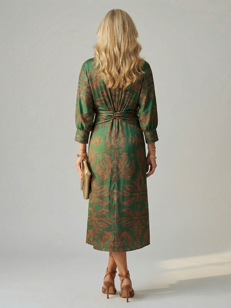 Linnsette | Natural Wrap Midi Dress
