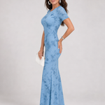 Callavia | Short Sleeve Crew Neck Midi Dress