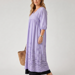 Clasette | Embroidered Hem Everyday Pocket Midi Dress