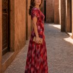 Halsia | One Shoulder Watercolor Print Flowing Maxi Dress