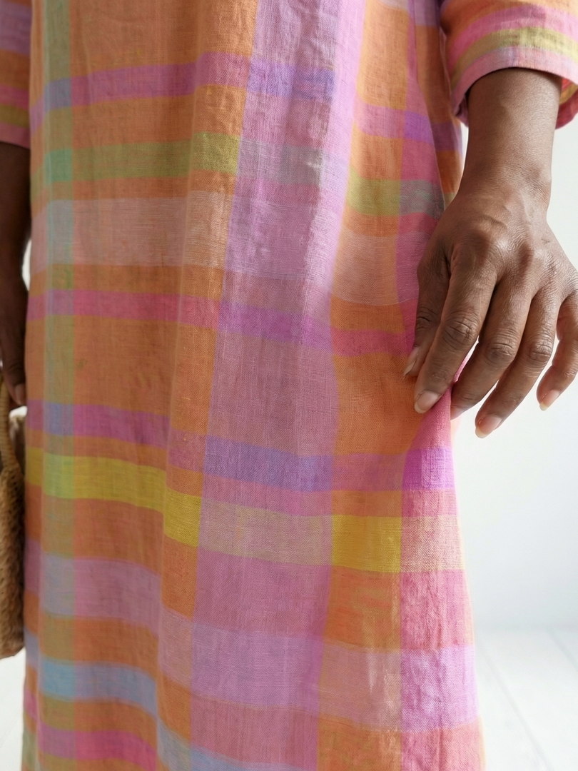 Perwynne | Easy Drape Stripe Midi Dress