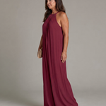 Gretabeth | Pleated Halter Neck Wide Leg Relaxed Jumpsuit