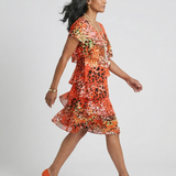 Casda | Speckled Tier Knee Length Dress