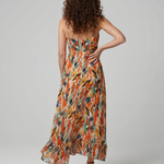 Marwyn | Spaghetti Strap Abstract Print Midi Dress
