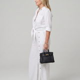 Veslora | Long Sleeve Tie Front Top And Wide Leg Pants Set
